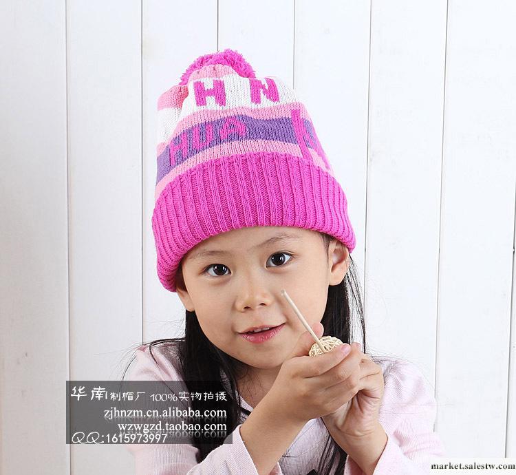 韓版冬款兒童毛線針織帽套頭帽子單球寶寶雙層加厚保暖帽 嬰兒帽工廠,批發,進口,代購