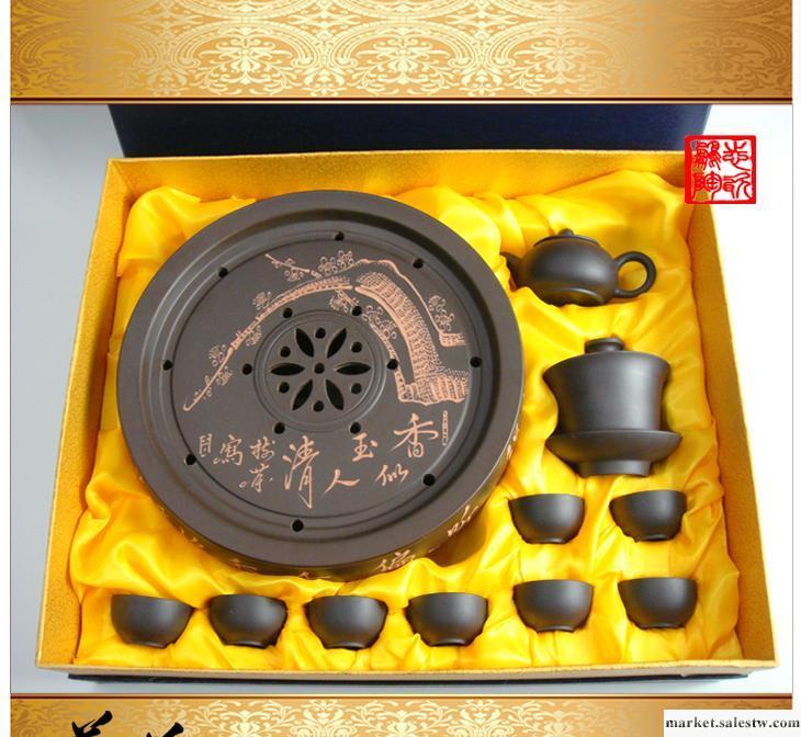 茶具 手工雕刻圖案茶具 精美禮盒包裝紫砂茶具工廠,批發,進口,代購