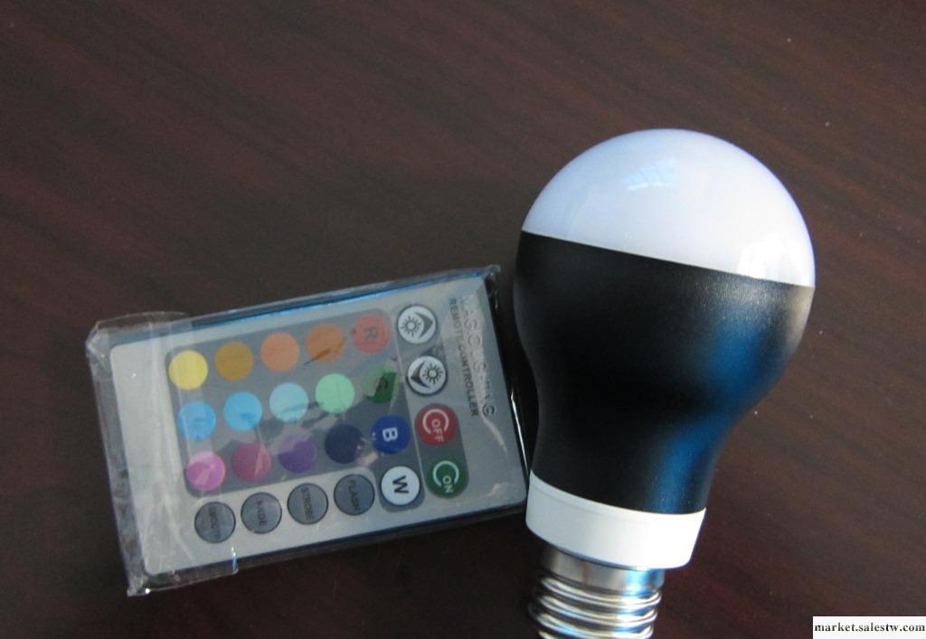 LED球泡燈、七彩遙控小夜燈，適用于家居、展廳、大堂、娛樂場所工廠,批發,進口,代購