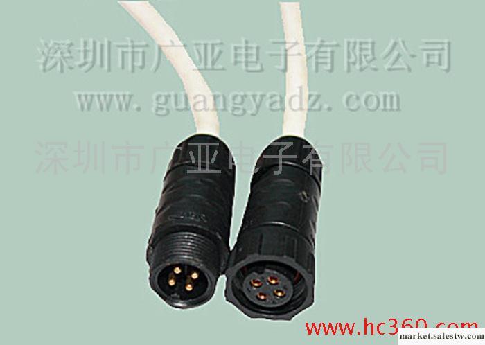供應廣亞FS-107防水插頭插座防水連接線三芯防水插頭線MINI防水線LED配件工廠,批發,進口,代購