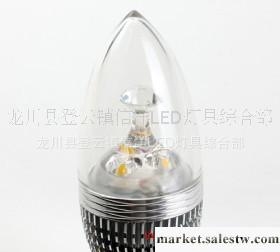 LED燈 LED高檔水晶燈 LED蠟燭燈 3W 金色尖泡E14【信陽】工廠,批發,進口,代購