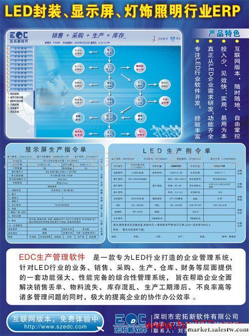 供應LED顯示屏行業ERP生產管理軟件 erp軟件 企業管理軟件 管理軟件工廠,批發,進口,代購