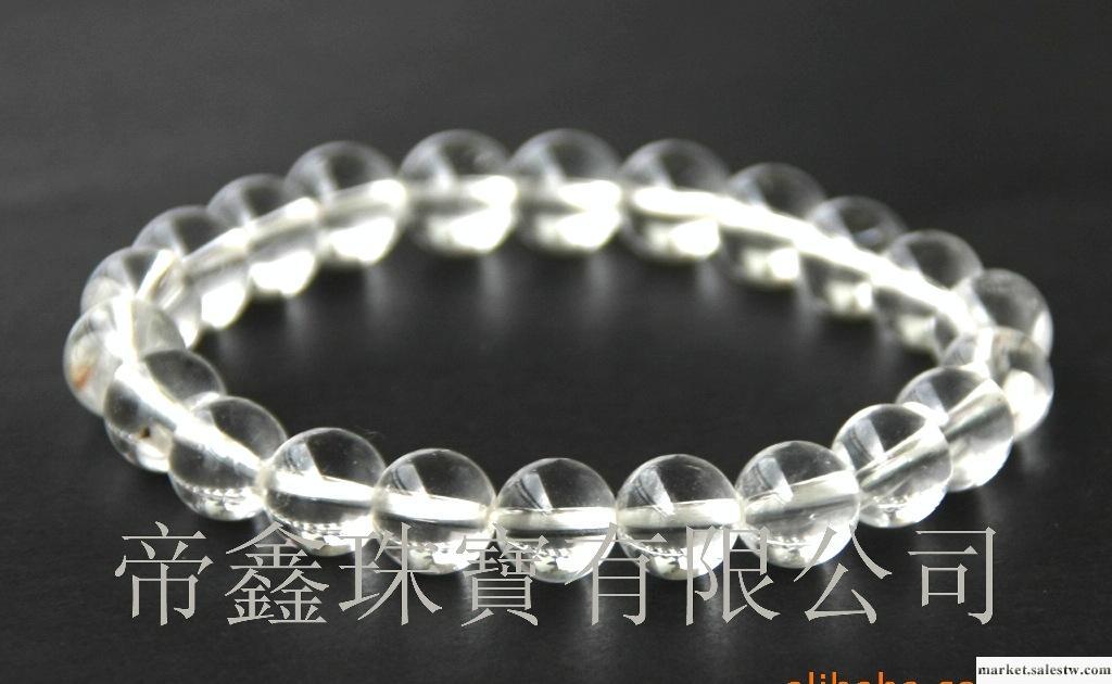 供應巴西進口A貨白水晶圓珠手鏈8mm6~18mm生產加工工廠,批發,進口,代購