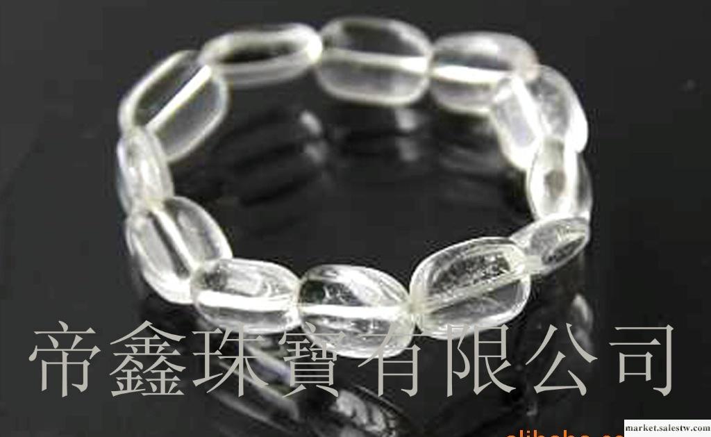 供應進口天然白水晶橢圓形手鏈生產加工工廠,批發,進口,代購