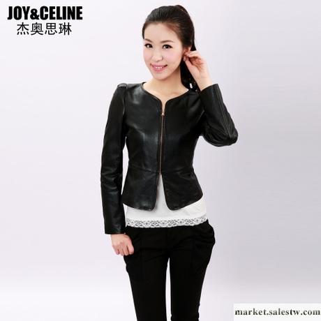 供應杰奧思琳 2012新品 完美修身聳肩綿羊皮女皮衣 SLMD901工廠,批發,進口,代購
