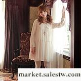 2012春季新款 甜美日系可愛娃娃領 全蕾絲寬松長袖連衣裙《批發8元》批發・進口・工廠・代買・代購