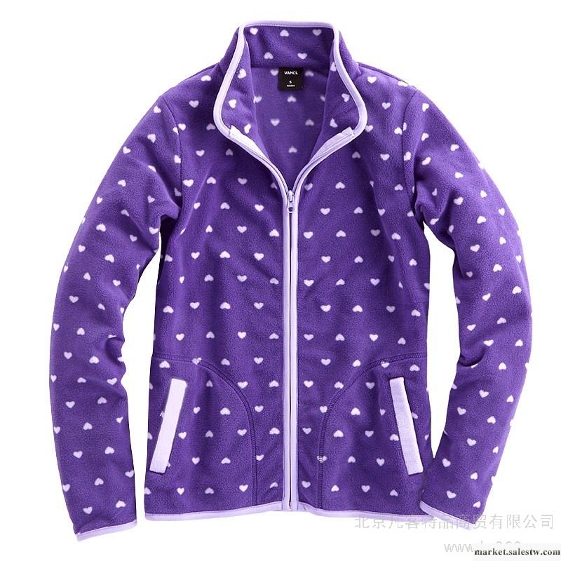 庫存VANCL(凡客誠品)日系愛心立領開衫(女款)紫色/熏衣草色工廠,批發,進口,代購