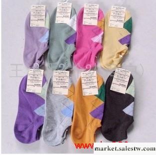 供應日系良品 蘇格蘭菱形方格純棉女襪 短筒船襪工廠,批發,進口,代購