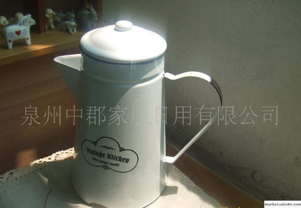 日系風 日本出口 搪瓷咖啡壺 水壺 中號咖啡壺工廠,批發,進口,代購