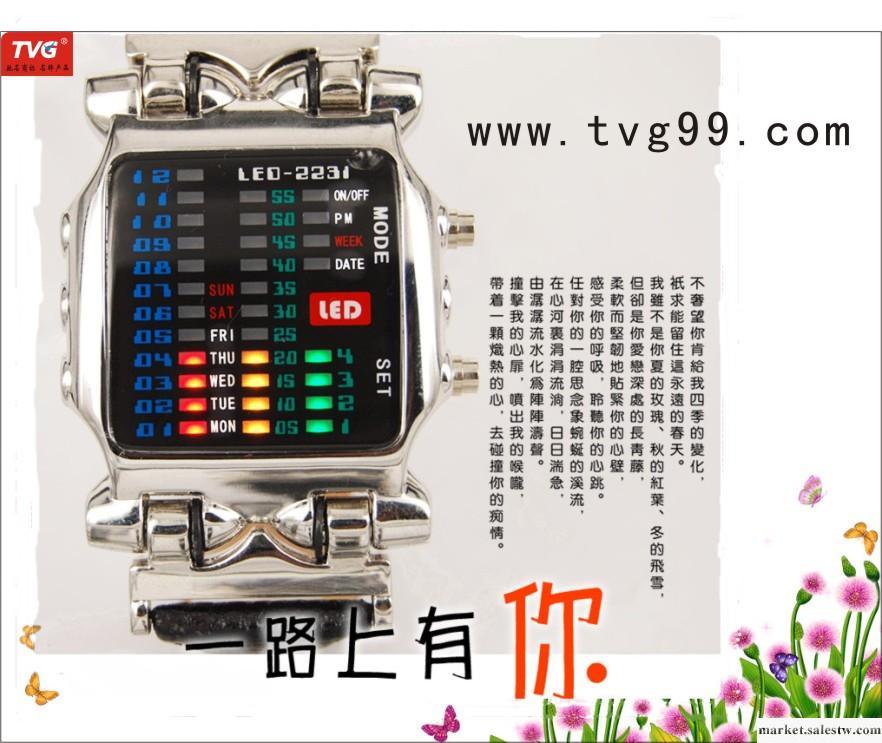 供應TVG品牌LED手表系列之高檔禮品表 帥氣男表 LED學生表工廠,批發,進口,代購