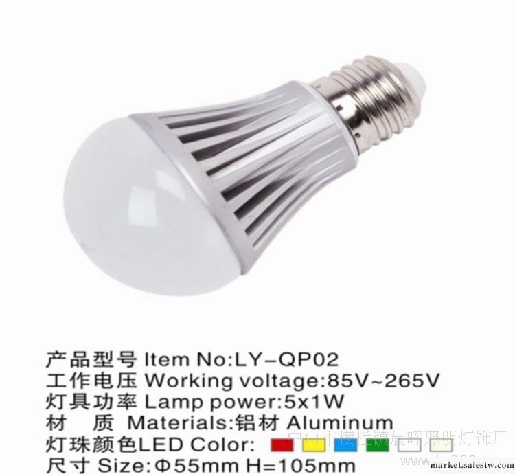 供應晨暉CHQP-5-02LED燈飾   LED5W球泡  E27燈前工廠,批發,進口,代購