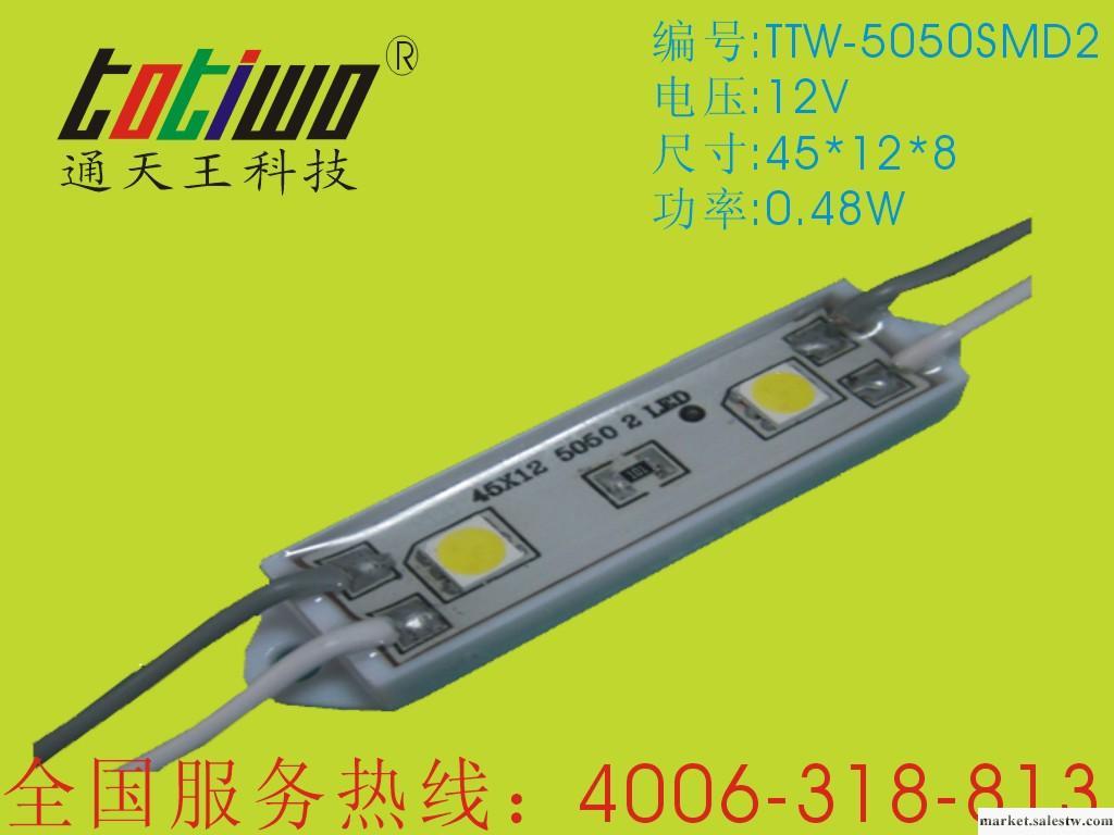 供應廠家直銷 質量保證 進口芯片 12V5050貼片二燈（白色）LED防水模組工廠,批發,進口,代購