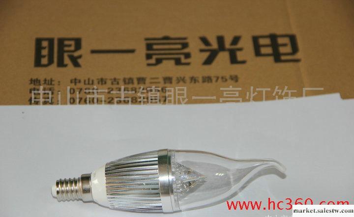 廠家優惠LED燈具——LED蠟尾燈 4-5W蠟尾泡 銀色 E14燈1工廠,批發,進口,代購