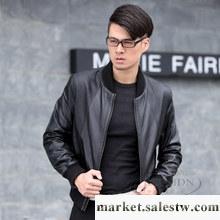 秋冬新款 休閑男士皮衣 真皮夾克 男裝羅紋袖口 綿羊皮皮衣工廠,批發,進口,代購