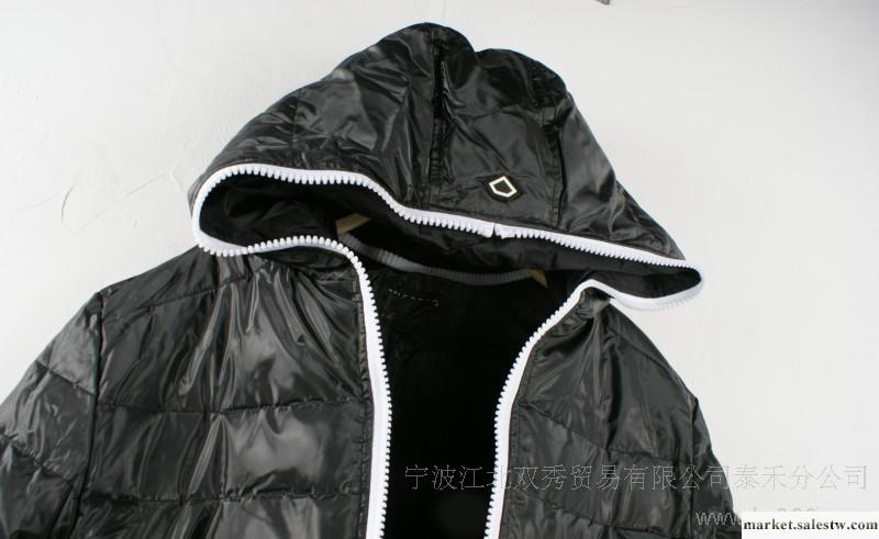 供應專柜同步亞光感拉鏈連帽男士時尚羽絨服F(黑) 時尚男裝羽絨服工廠,批發,進口,代購