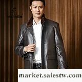 卡尼提精品真皮男裝 皮尼克服 立領 真皮衣 黃金貂內膽 中長款工廠,批發,進口,代購