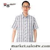 供應昊吉 中老年男裝 男士短袖襯衣 新品夏裝 商務休閑短袖 爸爸裝工廠,批發,進口,代購
