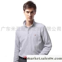 供應稻草人男裝 2012新款 純棉商務休閑純色翻領長袖T恤工廠,批發,進口,代購
