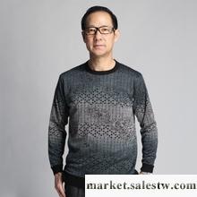 供應昊吉 中老年T恤 長袖t恤男裝 薄秋裝 圓領 新款漸變色 爸爸裝工廠,批發,進口,代購
