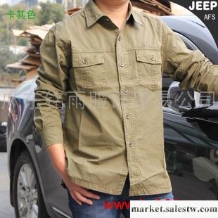 供應  春裝春裝男式長袖襯衫2012新款吉普男裝afs/JEEP襯衣男士襯衫水洗工廠,批發,進口,代購