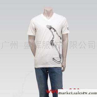 供應 正品 春裝Emporio Armani 阿瑪尼男裝 短袖V領T恤工廠,批發,進口,代購