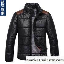 供應抹茶 2012新款棉衣男韓版棉服清倉拼接男士外套正品修身男裝工廠,批發,進口,代購