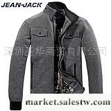 供應JeanJack品質男裝 2011冬裝新款加厚外套 立領休閑夾克 K050工廠,批發,進口,代購