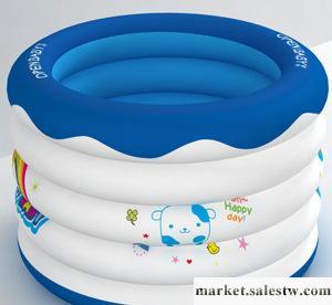 歐培充氣圓形嬰兒 幼兒 寶寶游泳池+送游泳圈透明 彩虹 藍白色工廠,批發,進口,代購