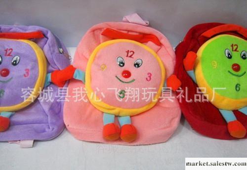 廠家直銷猴子飛毛絨玩具 兒童背包  鐘表雙肩背 禮品  支持混批工廠,批發,進口,代購