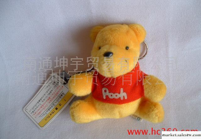 供應可愛穿衣維尼小熊毛絨玩具，鑰匙圈工廠,批發,進口,代購