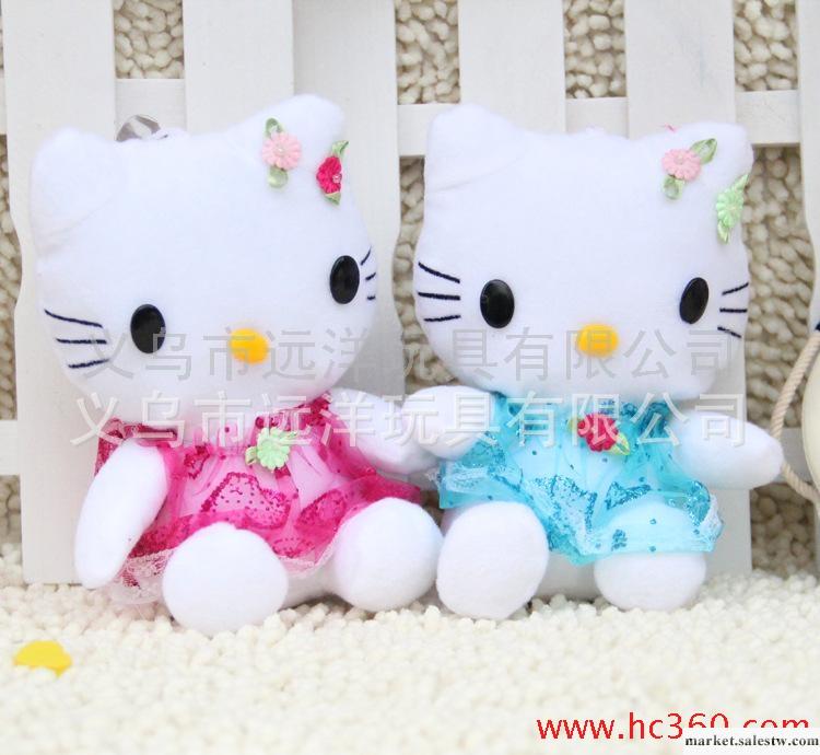 毛絨玩具加工定做 kt貓廠家直銷 紗裙kt貓（18cm）工廠,批發,進口,代購