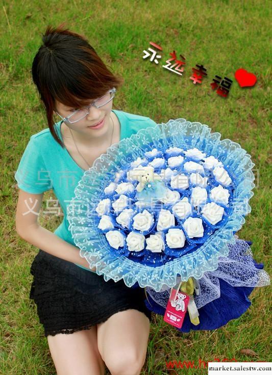 情人節禮品 毛絨花束 毛絨玩具定做 卡通花束（ 45*40cm）工廠,批發,進口,代購