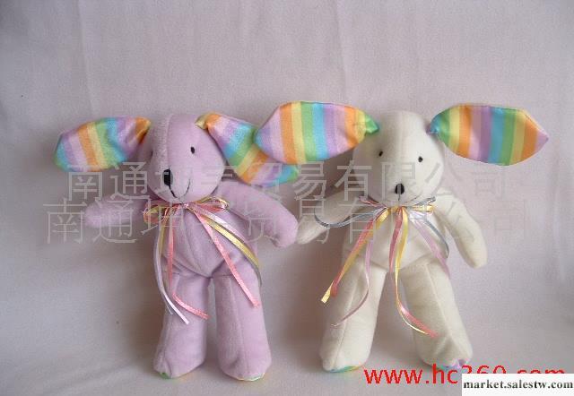 供應彩色絲帶小兔子毛絨玩具工廠,批發,進口,代購