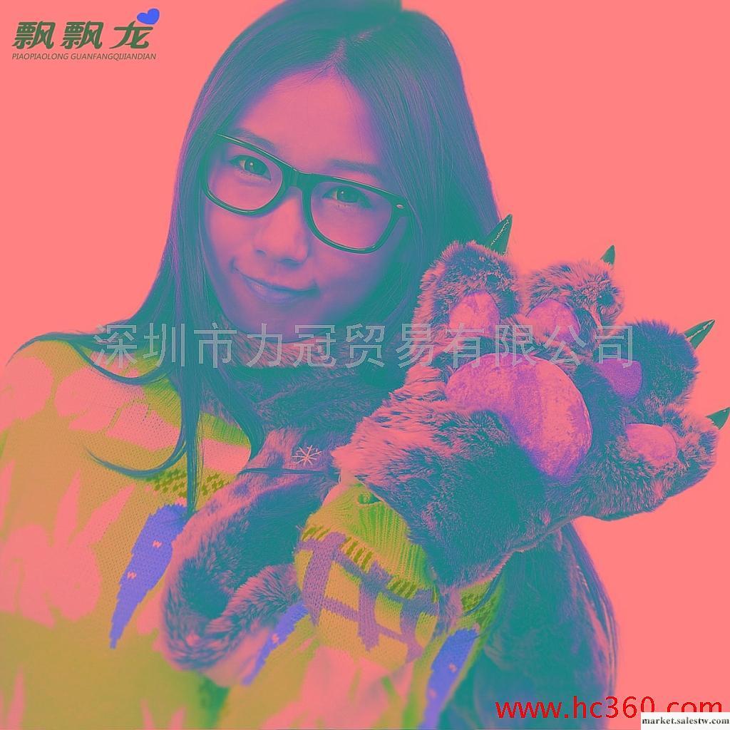 本周上新 飄飄龍 熊掌手套圍巾一體 貓爪手套 爪子手套 可愛圍巾工廠,批發,進口,代購