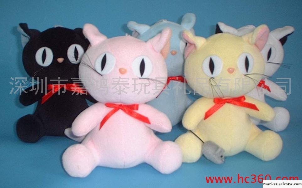 供應嘉鴻泰布毛絨15cm毛絨填充玩具/玩具禮品剪毛坐姿貓工廠,批發,進口,代購