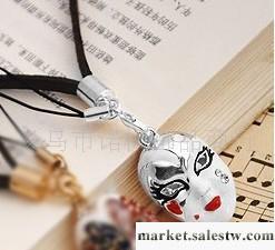 韓版飾品 眼淚滴臉譜面具鬼臉手機鏈手機掛件-花旦 依韓飾品 創意工廠,批發,進口,代購