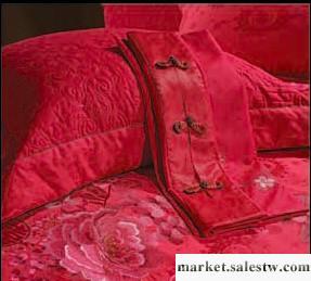 維也娜音樂家紡品牌品質床品貢緞提花加繡花十件套金玉良緣大紅工廠,批發,進口,代購