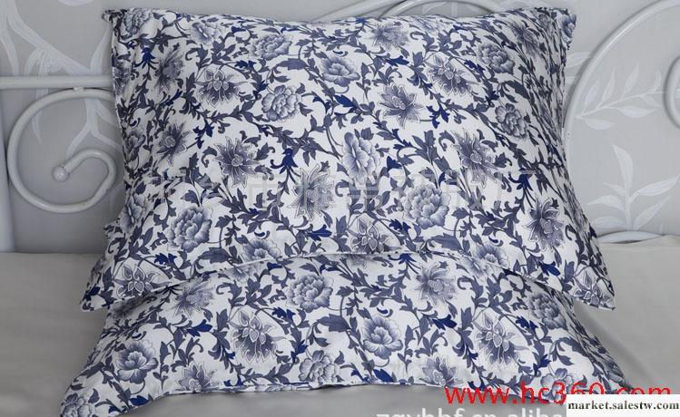 供應傳統工藝青花瓷優質真絲枕套 真絲床上套件  真絲床上用品工廠,批發,進口,代購