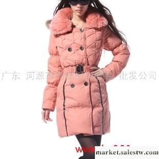 供應加厚款-貉子毛領-女裝 新款新品秋冬裝女中長款收腰羽絨服W02批發・進口・工廠・代買・代購