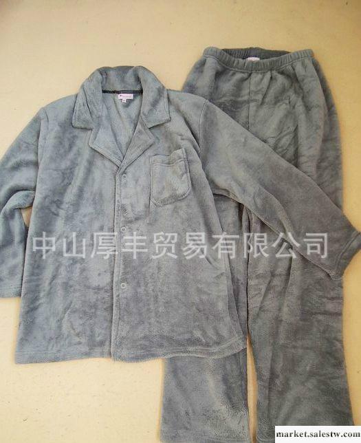 男款珊瑚絨家居服套裝 上海外貿原單 2011冬熱銷珊瑚絨睡衣套裝工廠,批發,進口,代購