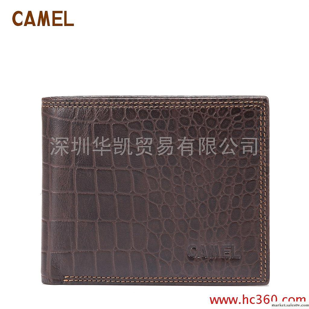 camel 駱駝 兩折短款錢包 男錢包 鱷魚紋牛皮 兩色 MC131021-01工廠,批發,進口,代購