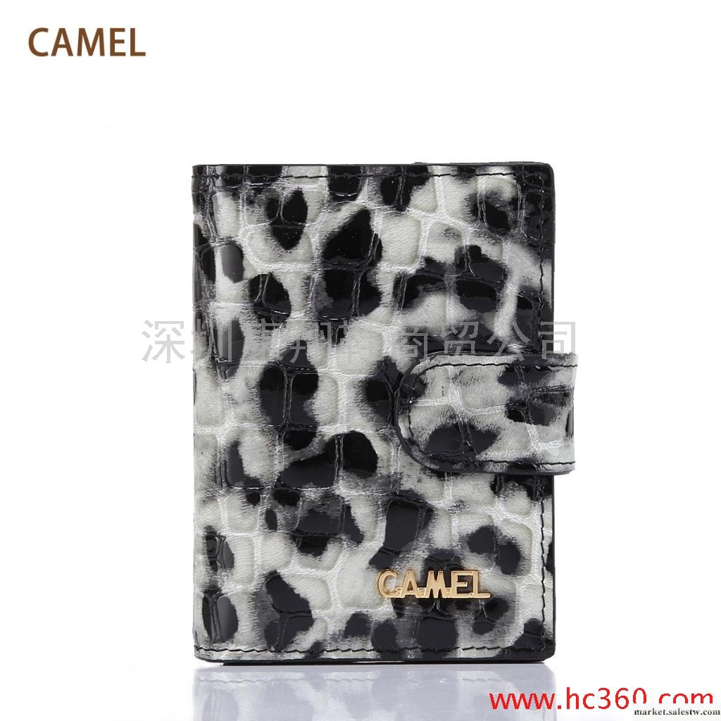 Camel 正品 新款真皮 鱷魚紋 搭扣 卡包 女錢包工廠,批發,進口,代購