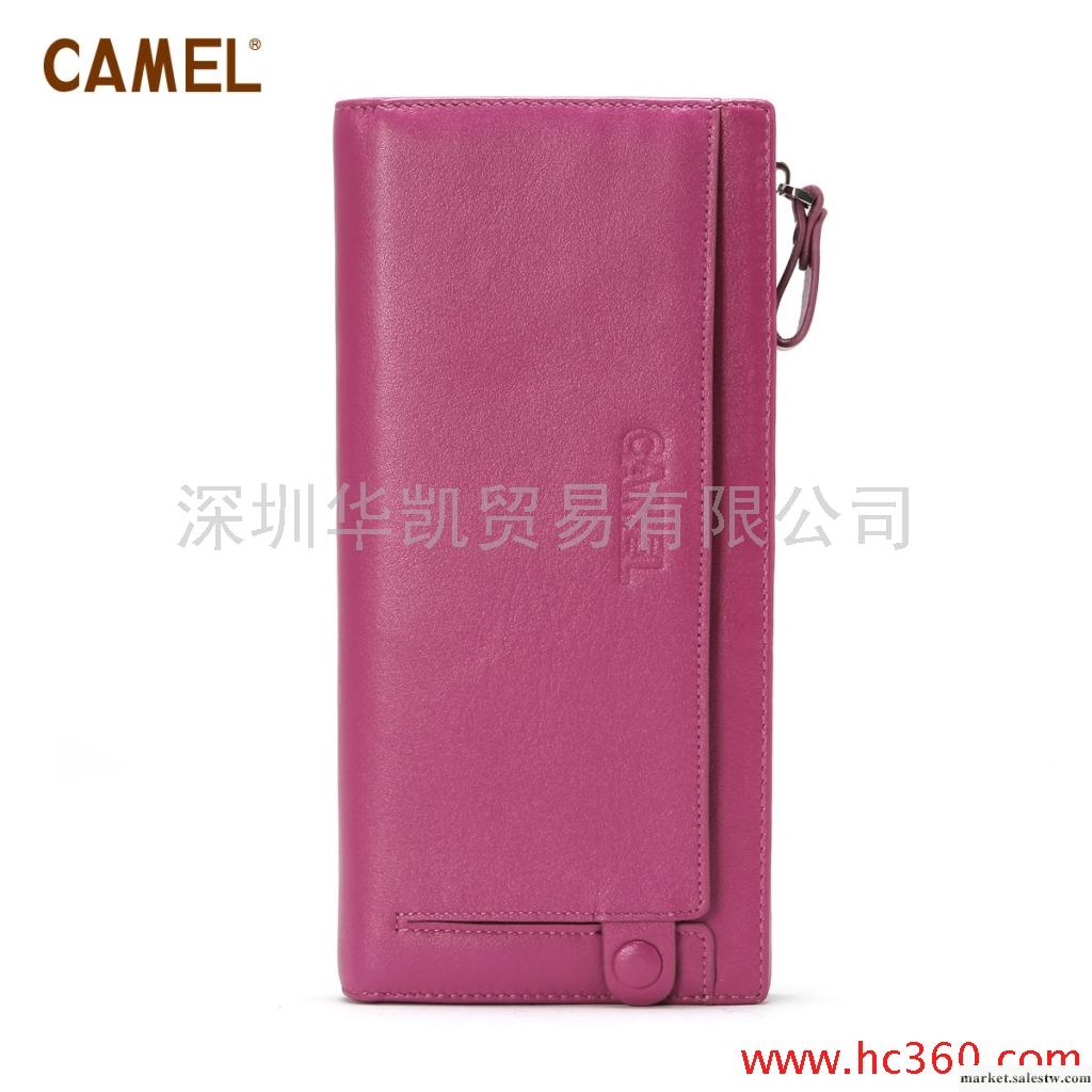 camel駱駝 正品女錢包 長款牛皮錢夾 長 真皮 韓版WT076144-01工廠,批發,進口,代購