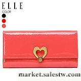 供應ELLE正品進口漆牛皮女式長款錢包T1115P30441工廠,批發,進口,代購