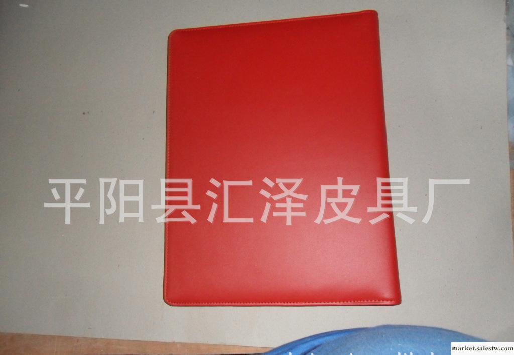 【廠家直銷】精美紅色真皮文件夾 a4文件夾 定做文件夾工廠,批發,進口,代購