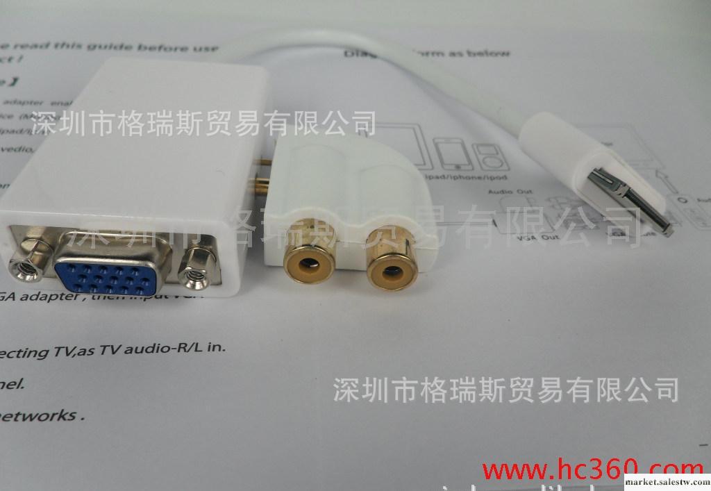 格瑞斯 ipad轉VGA+AV高清線 蘋果-HDMI轉接線-臨時議價工廠,批發,進口,代購