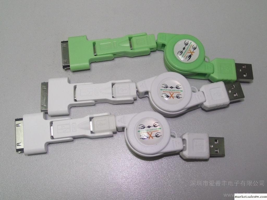 供應iphone申縮線，3合1伸縮線，iphone，MICOR,MININ工廠,批發,進口,代購