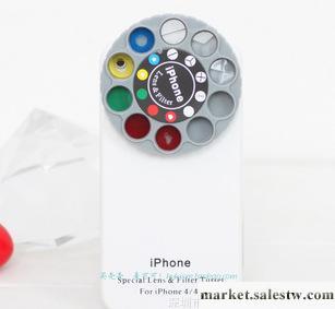 蘋果iphone4 4s手機殼 帶9個特效鏡頭濾鏡 保護套 相機外殼批發・進口・工廠・代買・代購