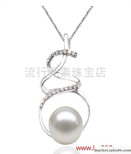 供應流行元素批發2012珍珠項鏈銀鏈10MM925銀工廠,批發,進口,代購