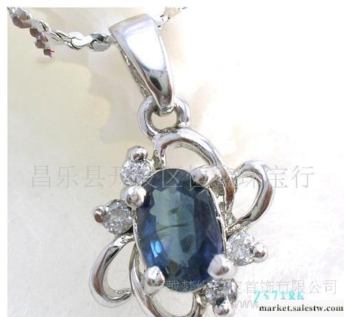 925銀飾品珠寶首飾批發 水晶 天然優質藍寶石吊墜 Z57186工廠,批發,進口,代購